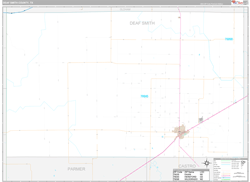 Deaf Smith County, TX Wall Map Premium Style 2024